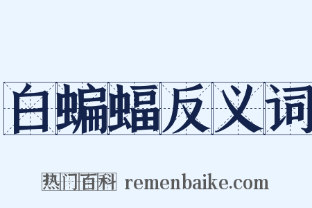 白蝙蝠反义词是什么意思的图片